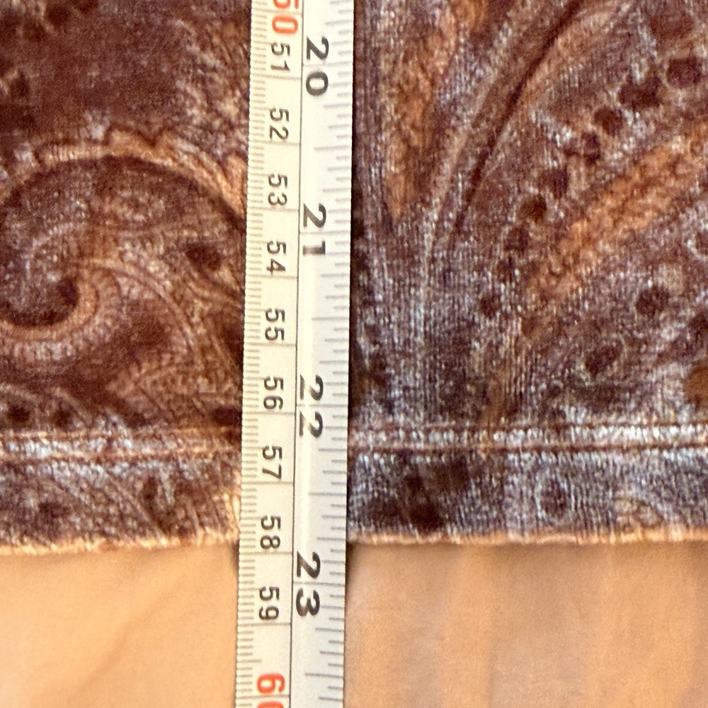 Vintage Paisley Soft Shimmer Velvet Top L Y2K Boho Whimsigoth Dark Cottage - Picture 6 of 9